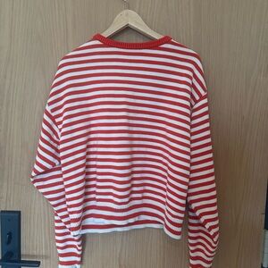 Red and White Striped Sweater